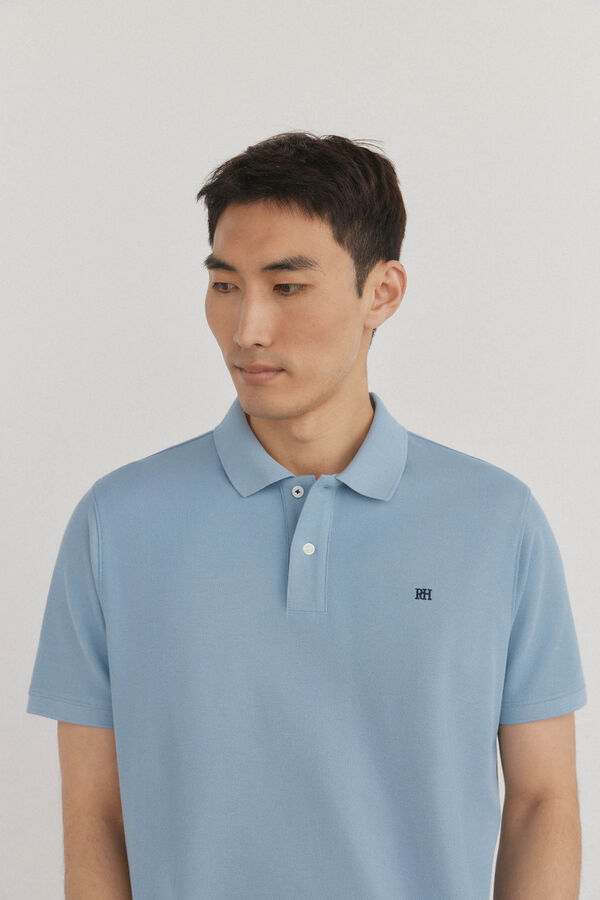 Pedro del Hierro Basic piqué polo shirt Blue