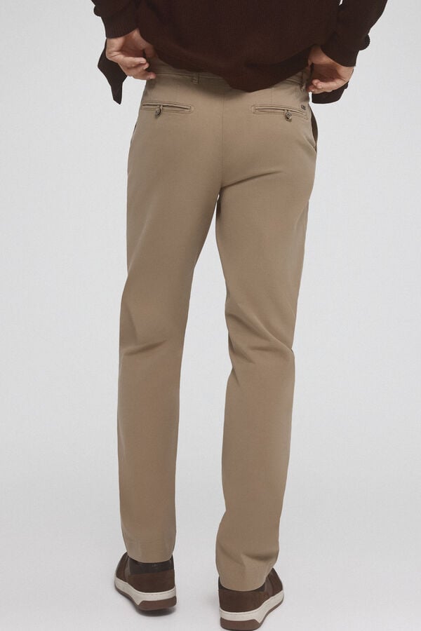 Pedro del Hierro Calças chino premium flex corte regular Beige