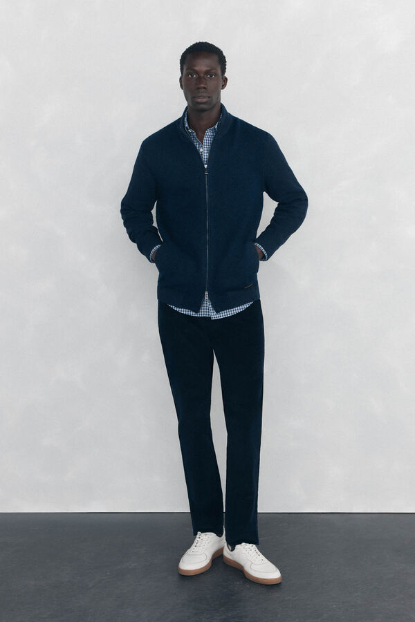 Pedro del Hierro Camisa non iron oxford cuadros Azul