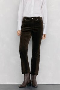 Pedro del Hierro Pantalones terciopelo flare cropped