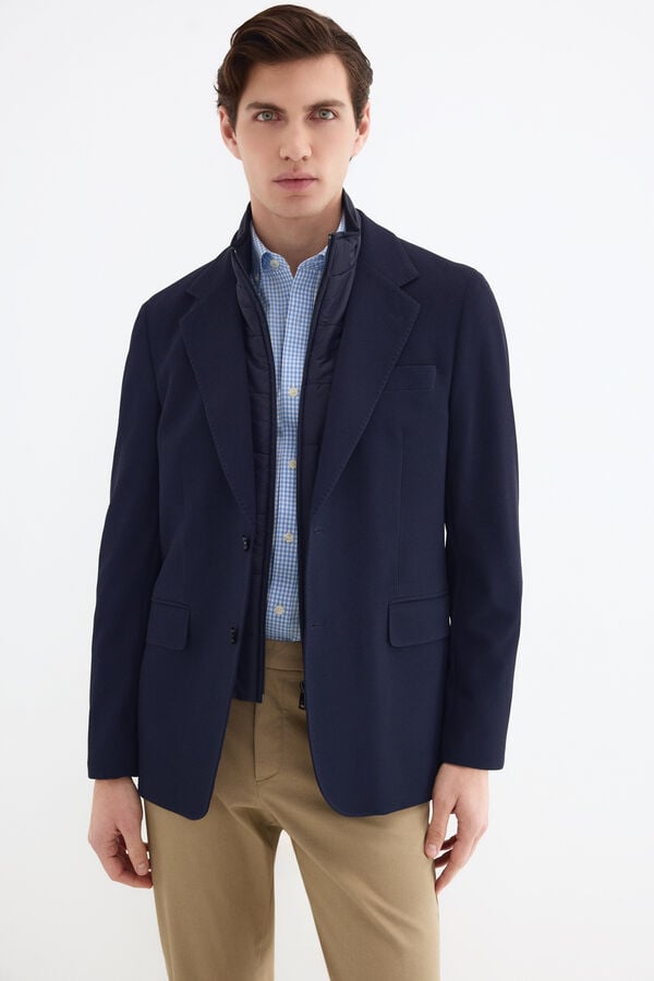 Pedro del Hierro Jersey-knit with lining blazer Blue