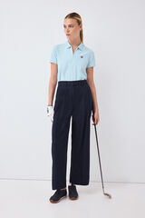 Pedro del Hierro Long pleated trousers Blue