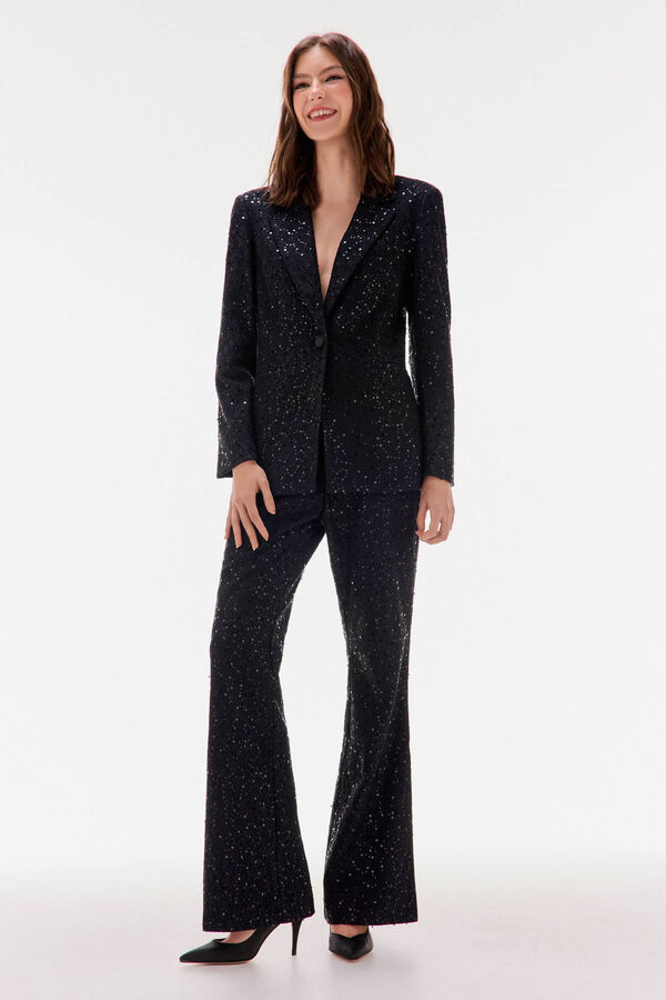TFP by Tamara Falcó Sequinned trousers Black