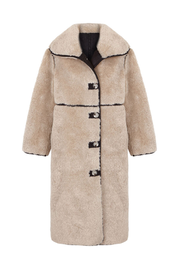 Pedro del Hierro Abrigo efecto pelo Crudo