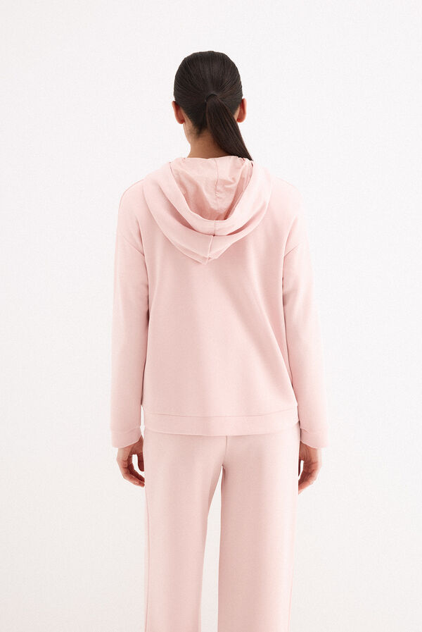 Pedro del Hierro Soft touch hooded sweatshirt Pink