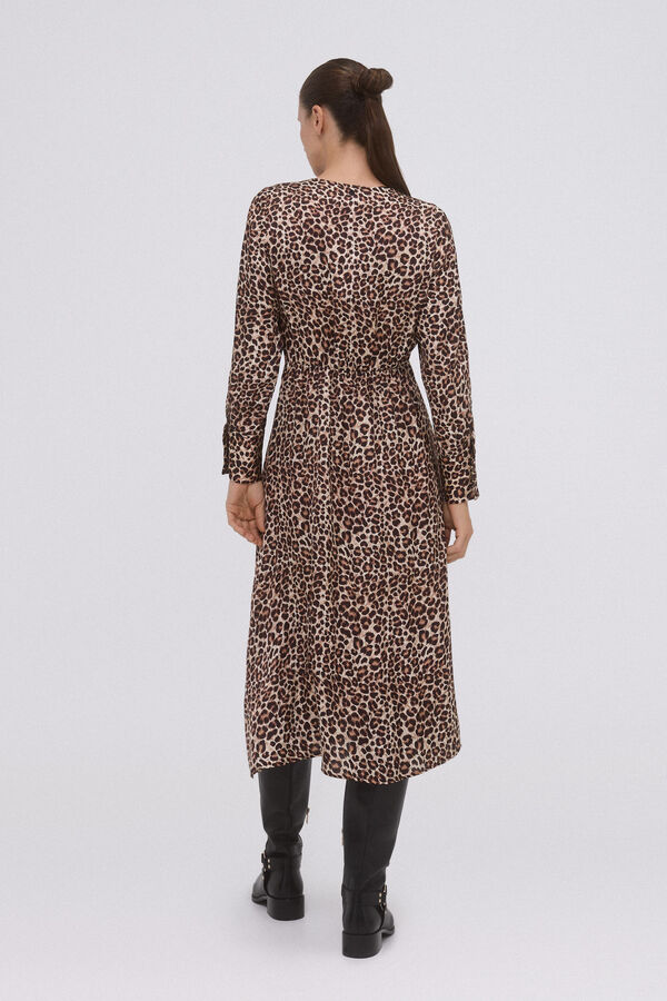 Pedro del Hierro Print knot dress Brown