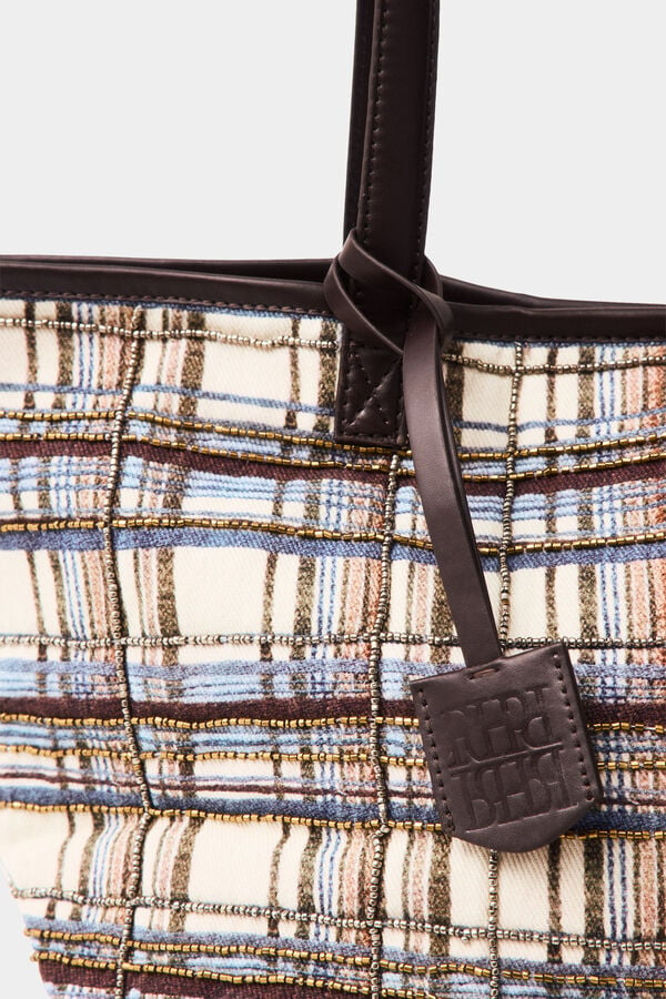 Pedro del Hierro Mala tote bag aos quadrados Azul