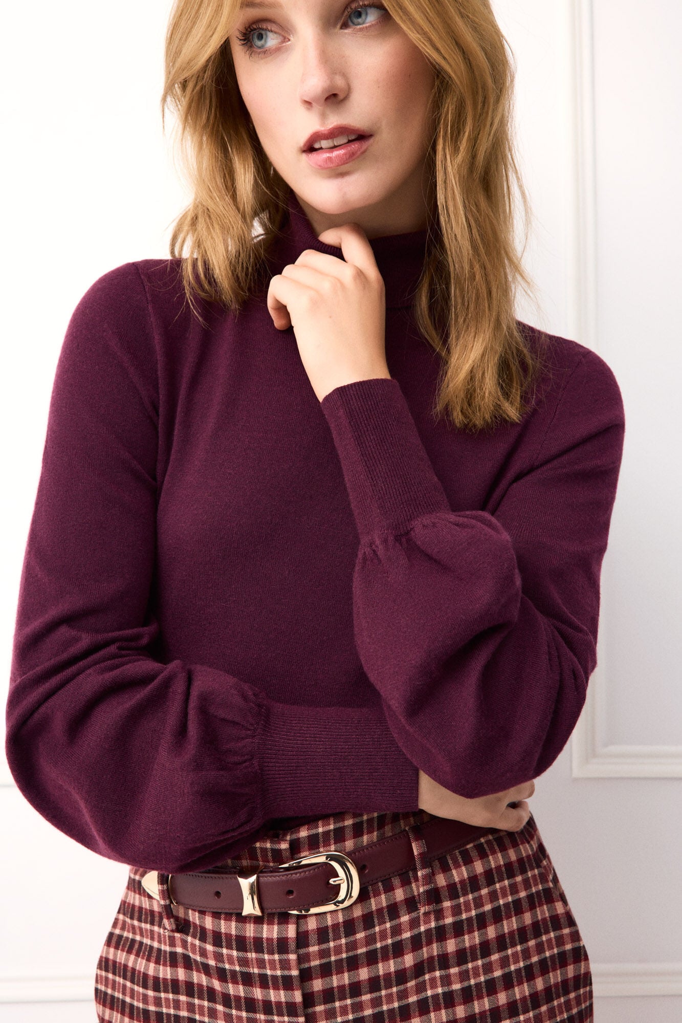 TFP by Tamara Falc&oacute; Viscose funnel neck jumper