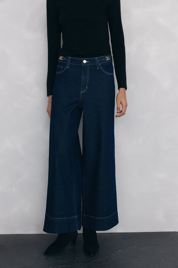 Pedro del Hierro Wide flare jeans Blue