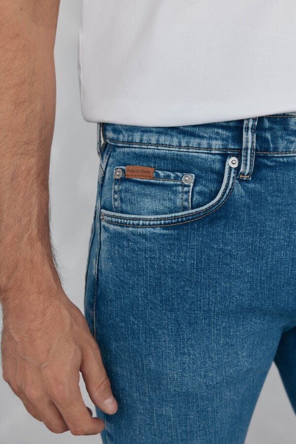 Pedro del Hierro Calças de ganga premium flex regular fit Azul