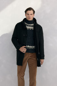 Pedro del Hierro Wool trench coat with alamares