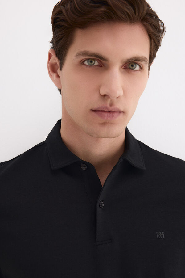 Pedro del Hierro Polo mercerizado Preto