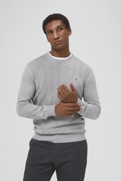 Pedro del Hierro Jersey cotton silk cashmere rhombuses Grey