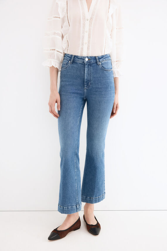 Jeans push up flare cropped