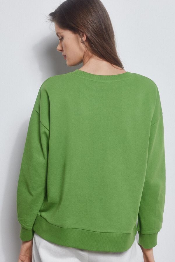 Pedro del Hierro Long-sleeved logo sweatshirt Green