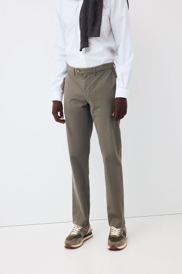 Pedro del Hierro Premium regular chinos Green