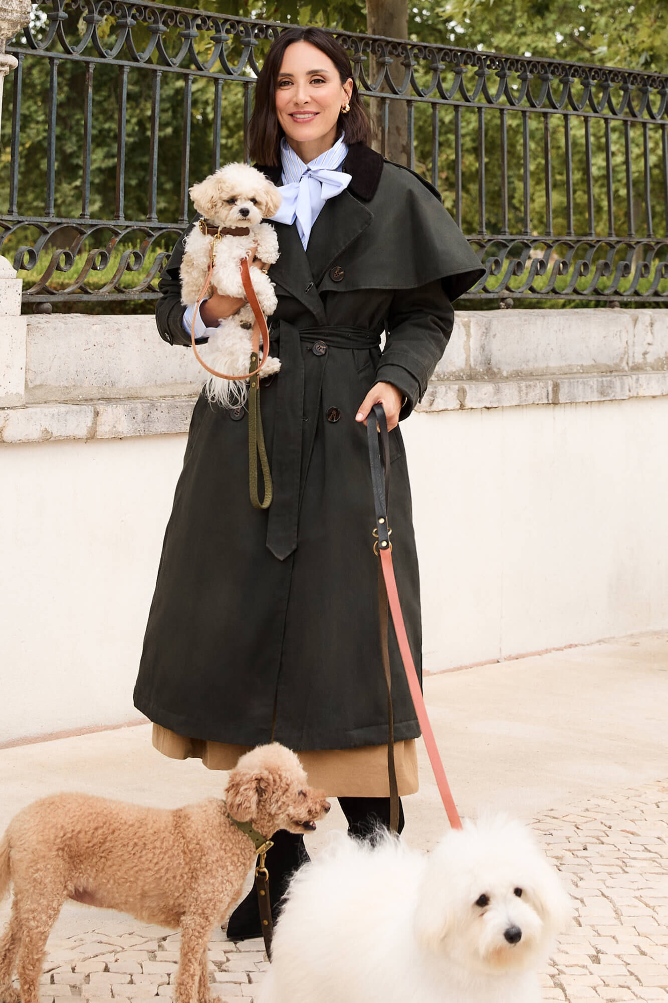 TFP by Tamara Falc&oacute; Long waxed trench coat