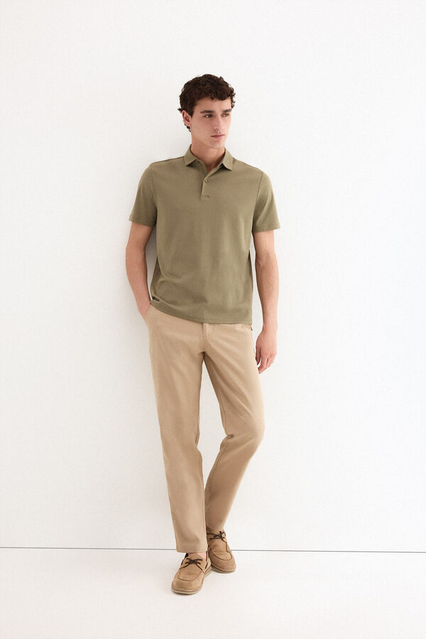 Pedro del Hierro Mercerized polo shirt Green