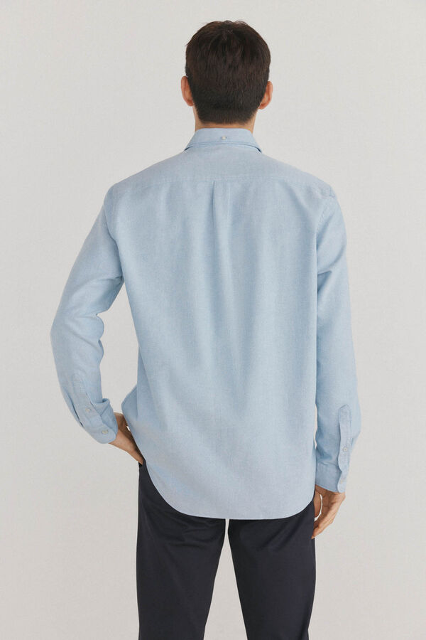 Pedro del Hierro Iconic plain oxford shirt Turquoise