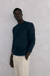 Pedro del Hierro Crew neck sweatshirt in technical fabric