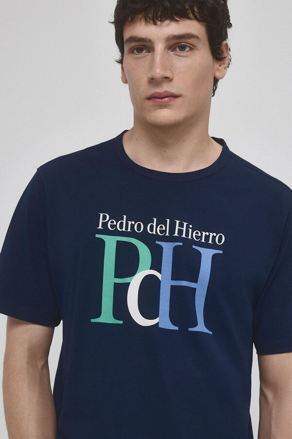Pedro del Hierro Logo T-shirt Blue