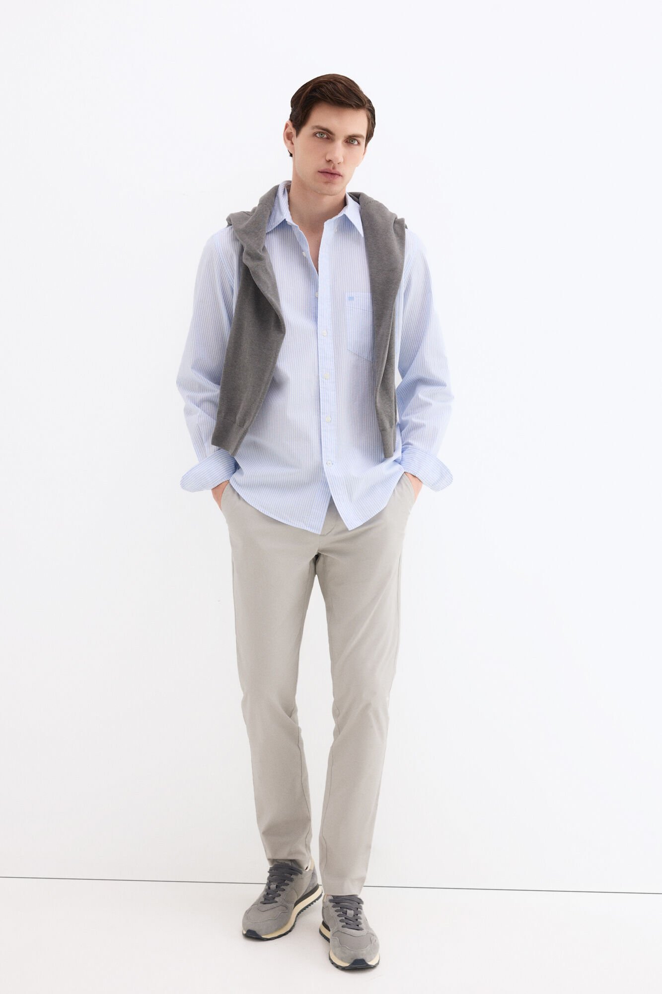 Pedro del Hierro Cal&ccedil;as chino de estrutura slim fit