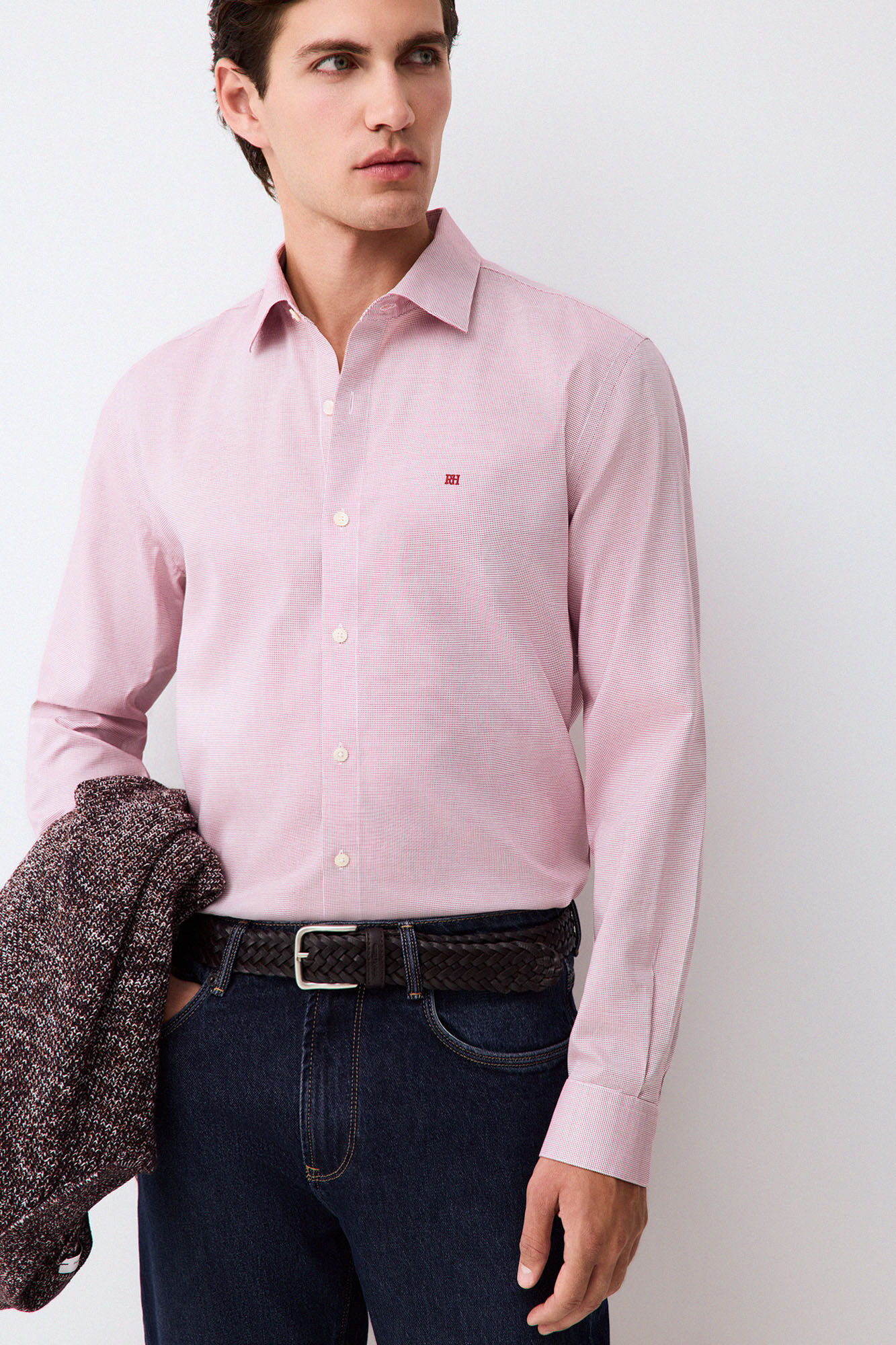 Pedro del Hierro Non-iron + anti-stain slim fit dress shirt