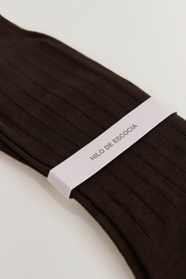 Pedro del Hierro Plain dress socks Brown