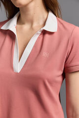Pedro del Hierro Short sleeve technical golf polo Burgundy