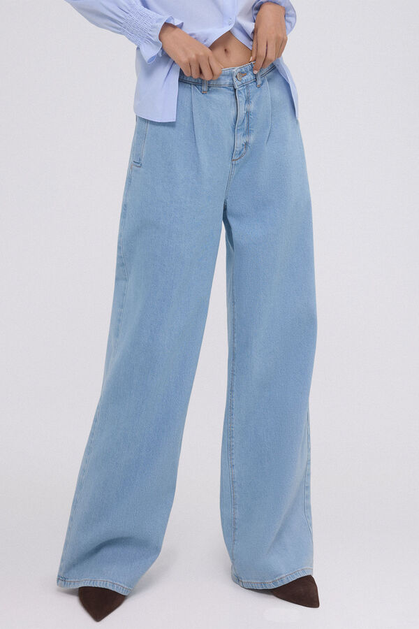 Pedro del Hierro Wide leg full length jeans Blue