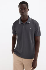 Pedro del Hierro Basic pique polo shirt Grey
