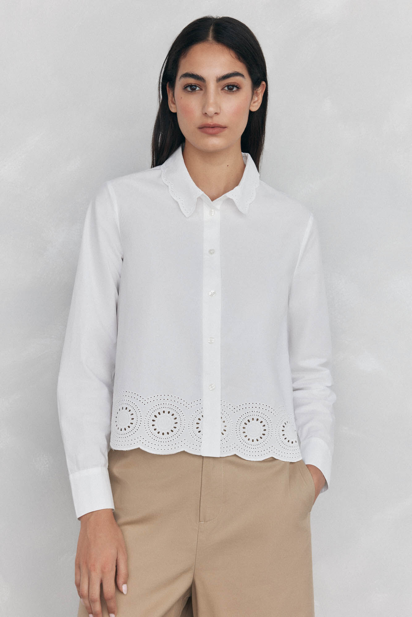 Pedro del Hierro Plain embroidered shirt