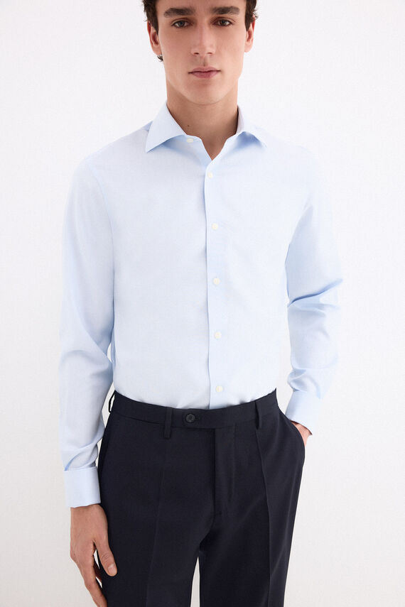 Camisa puño gemelos non iron + antimanchas