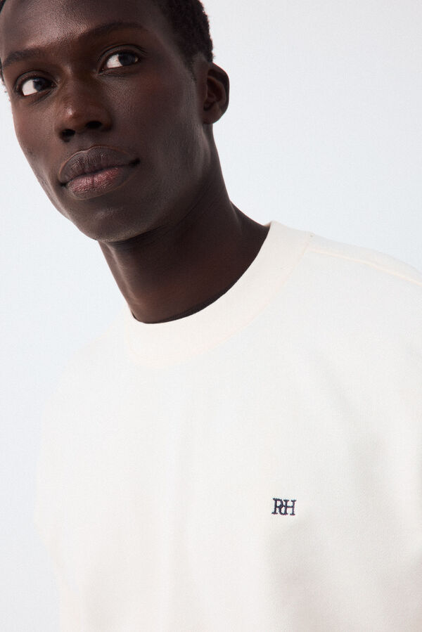 Pedro del Hierro Basic sweatshirt Ecru