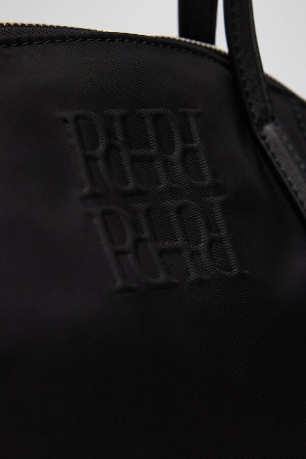 Pedro del Hierro Bolso shopper medio nylon monogram Negro