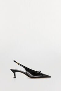 Pedro del Hierro Patent leather kitten heel slingback shoe