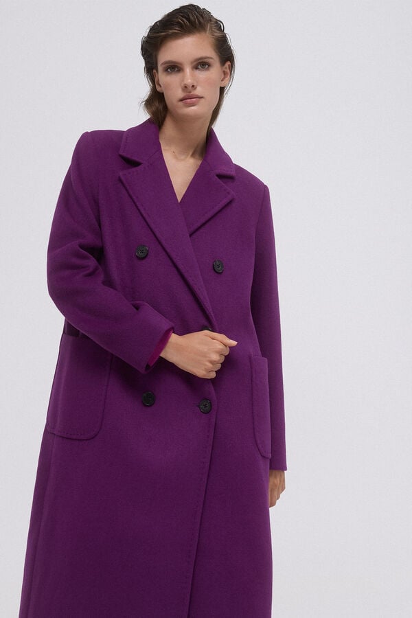 Pedro del Hierro Long cloth coat  Purple