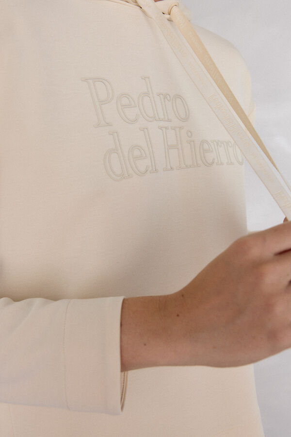 Pedro del Hierro soft touch logo hood Green