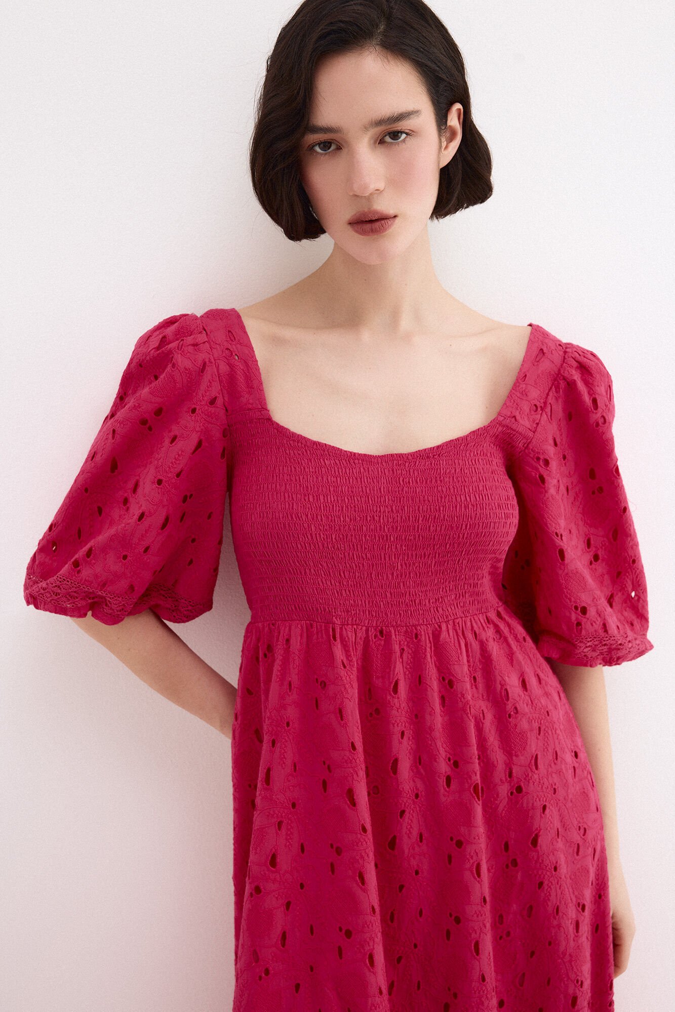 Pedro del Hierro Embroidered cotton dress