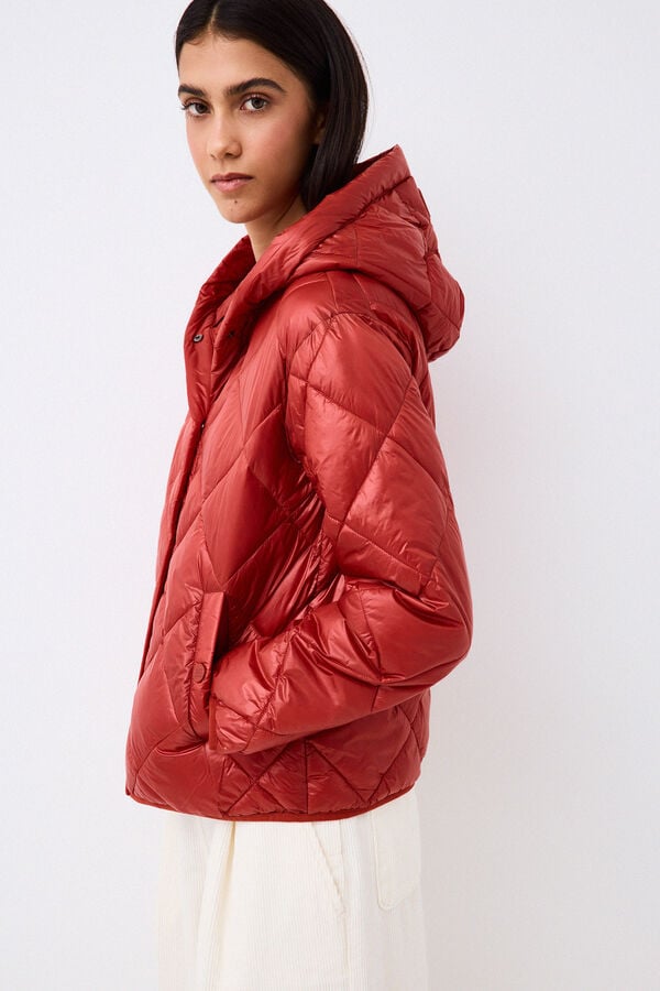 Pedro del Hierro Short hooded parka Red