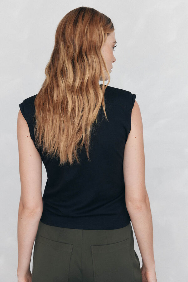 Pedro del Hierro Plain short sleeve T-shirt Black