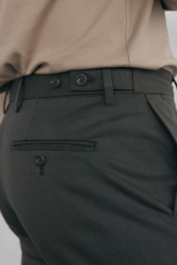 Pedro del Hierro Slim-fit print chinos pants Green