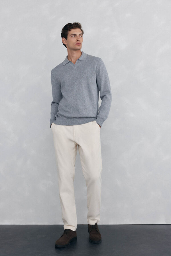 Pedro del Hierro Colar polo liso torcida Cizento