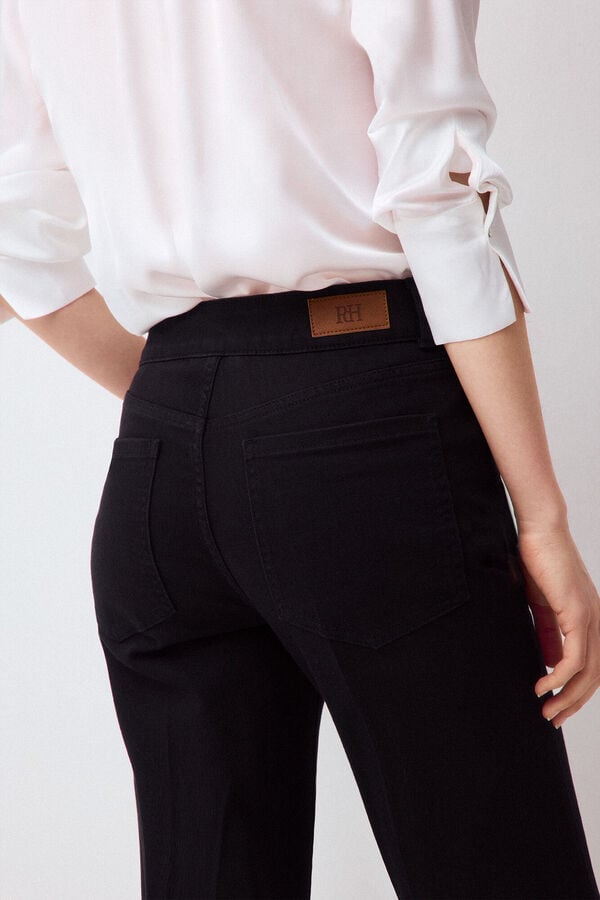 Pedro del Hierro Cropped flare jeans Black