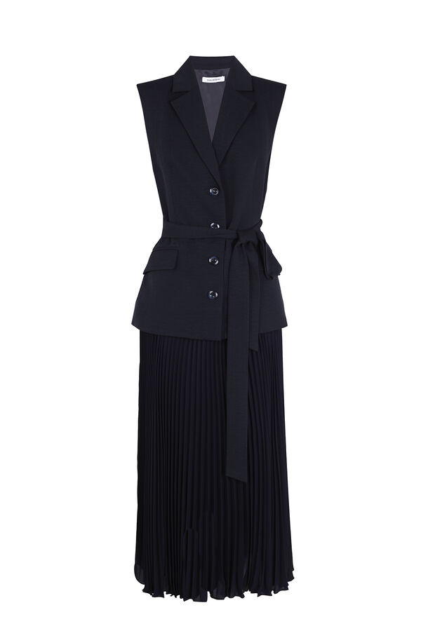 Pedro del Hierro Tailored pleated dress Blue