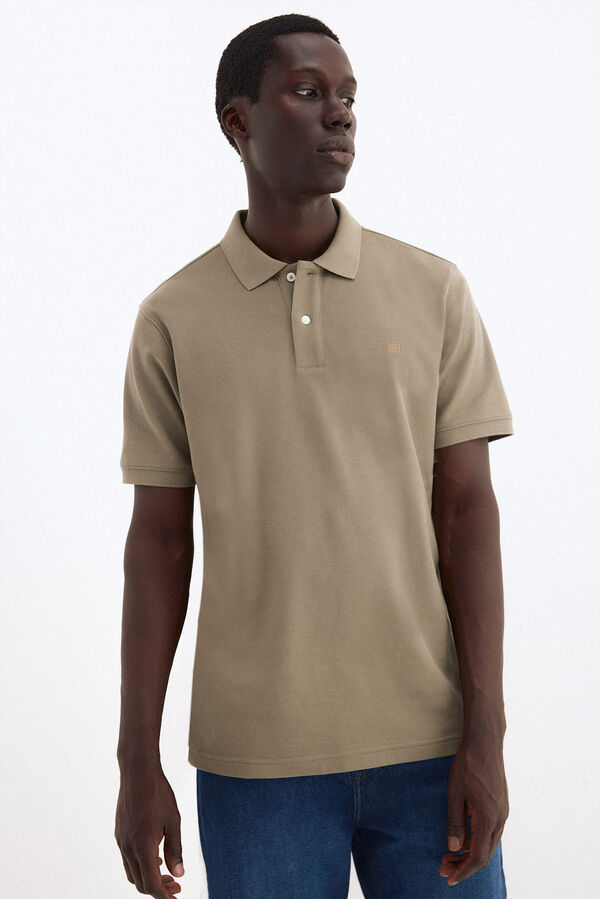 Pedro del Hierro Basic piqu&eacute; polo shirt Green
