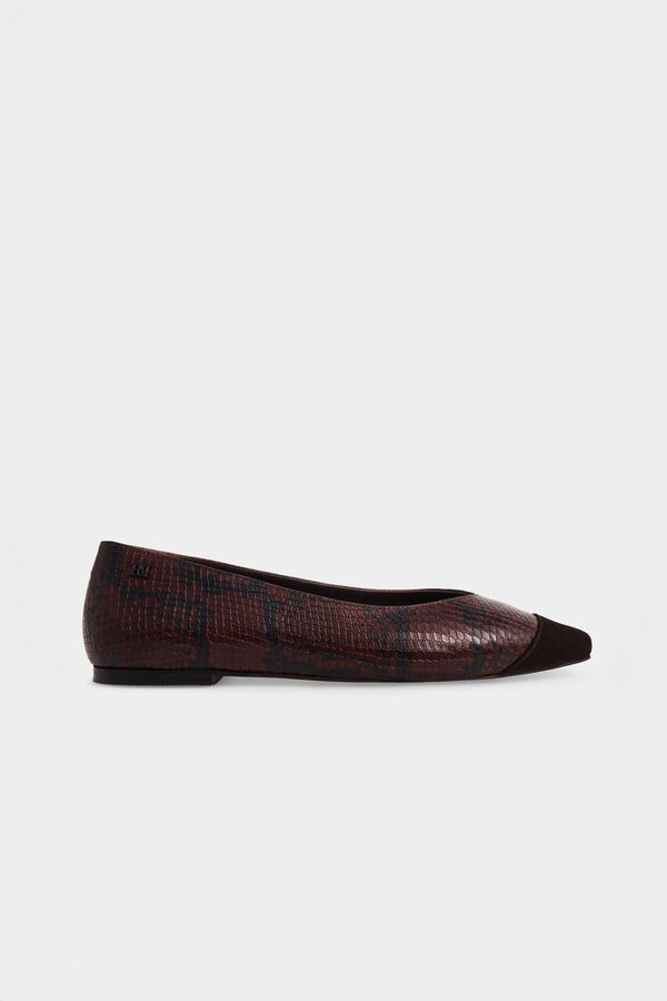 Pedro del Hierro Leather ballet flats Brown