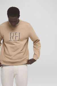 Pedro del Hierro Front logo sweatshirt Beige