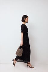 Pedro del Hierro Fluid gemstone detail dress Black