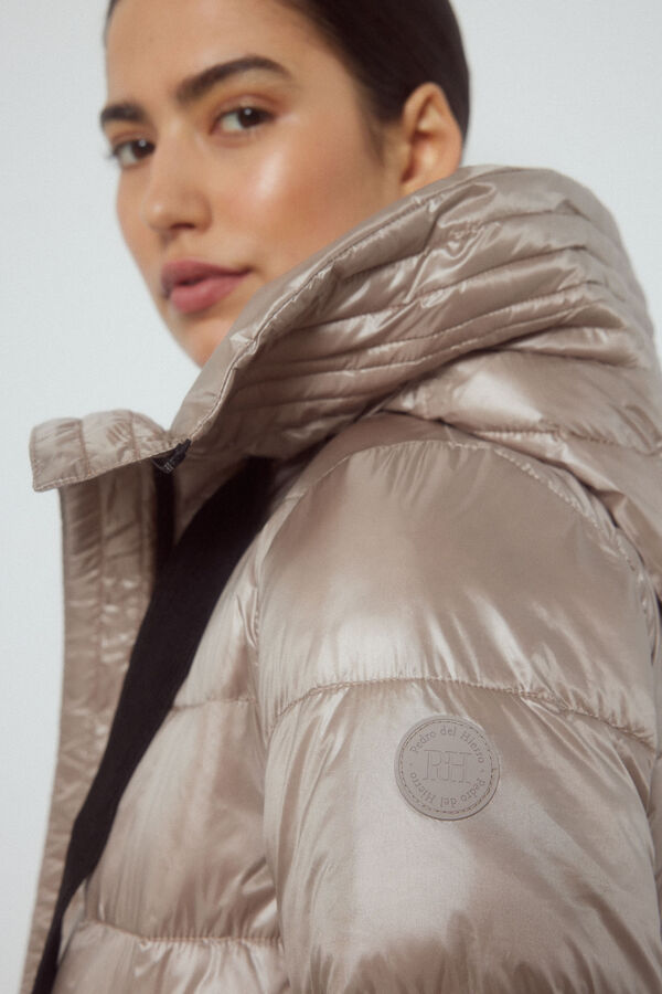 Pedro del Hierro Parka tecnica contrastes Beige